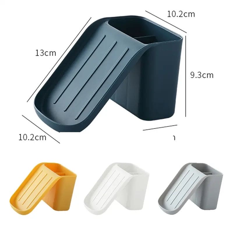 Multifunctional Soap Holder, Self adhesive Holder With Base Suction Cup, Slide Soap Holder Multifunctional Soap Holder, Self adhesive Holder With Base Suction Cup, Slide Soap Holder
